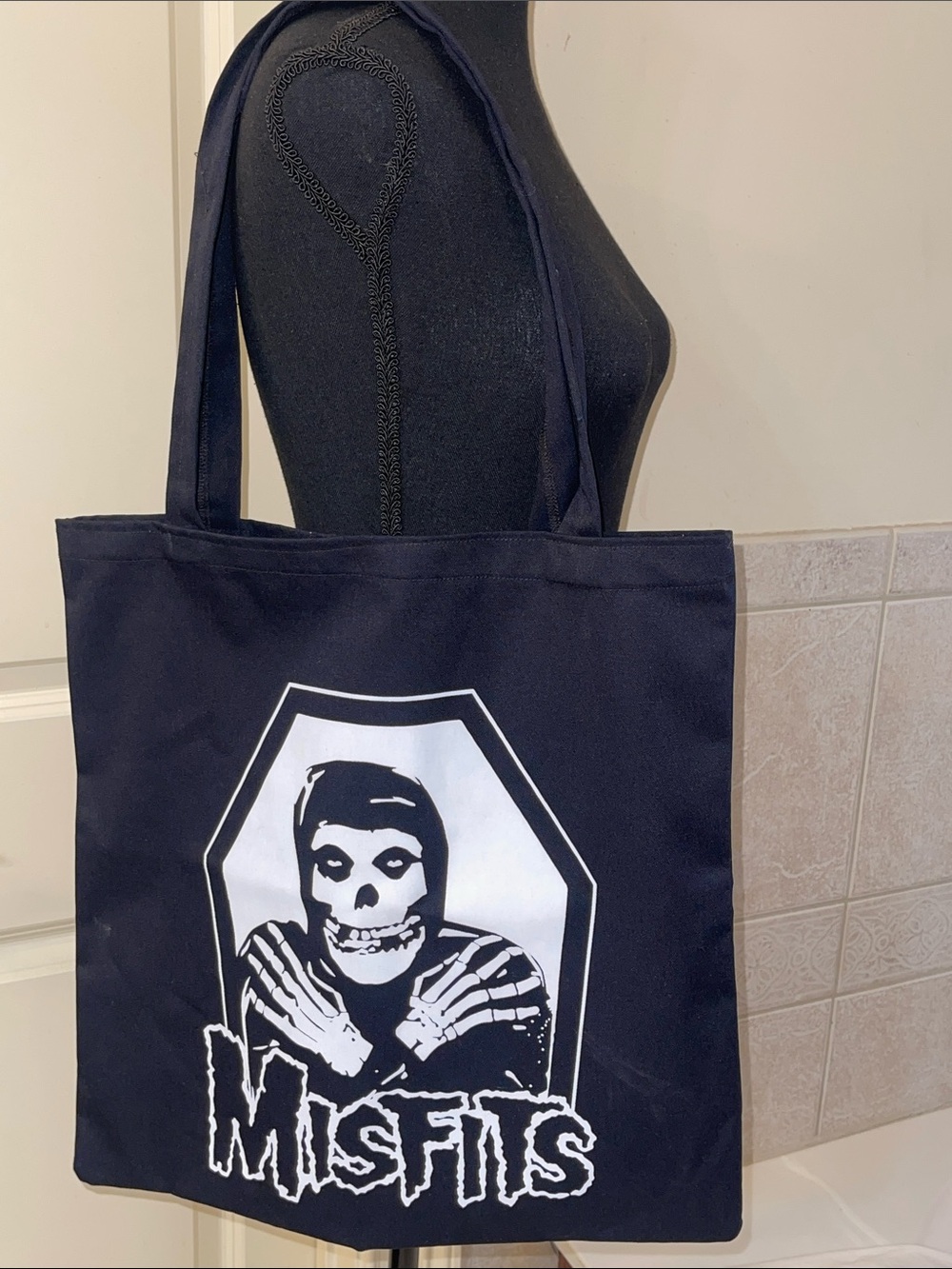 The Misfits Tote Bag in Black - Picture 5 of 5